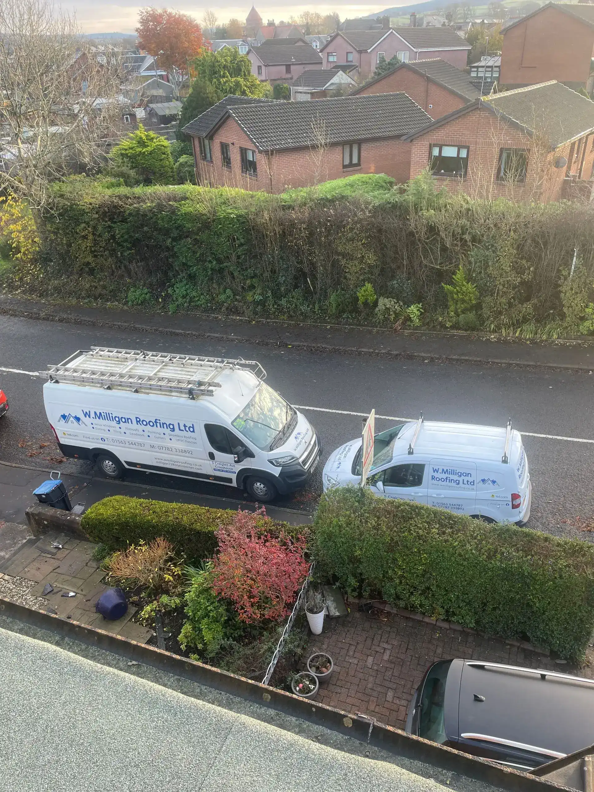 Roofing work carried out on a residential property by W Milligan Roofing